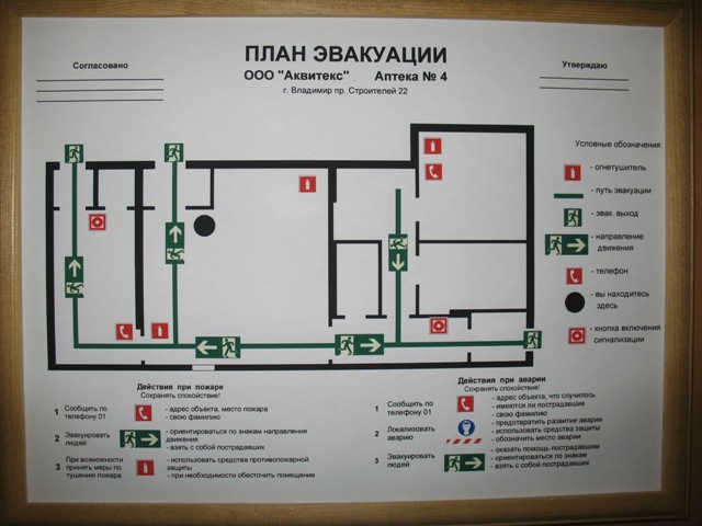 План Эвакуации При Пожаре Образец 2014